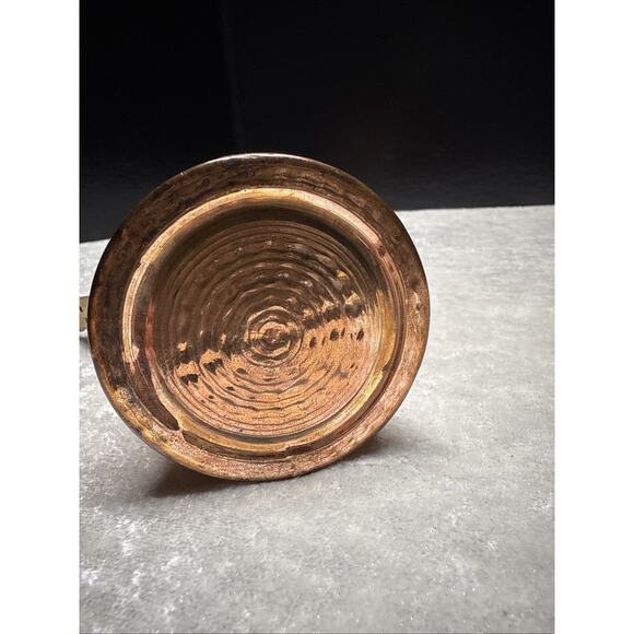 Unique! Turkish Hand Hammered Copper Coffee Pot, Ibrik Kettle, 3.3" T - Picture 11 of 13